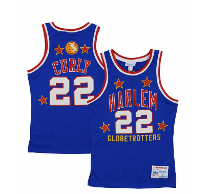 Men's Royal Harlem Globetrotters Customed Throwback Stitched Jersey